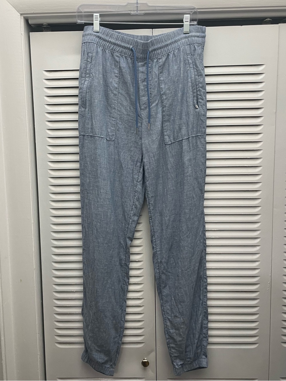 Women’s Tall Blue Linen Joggers